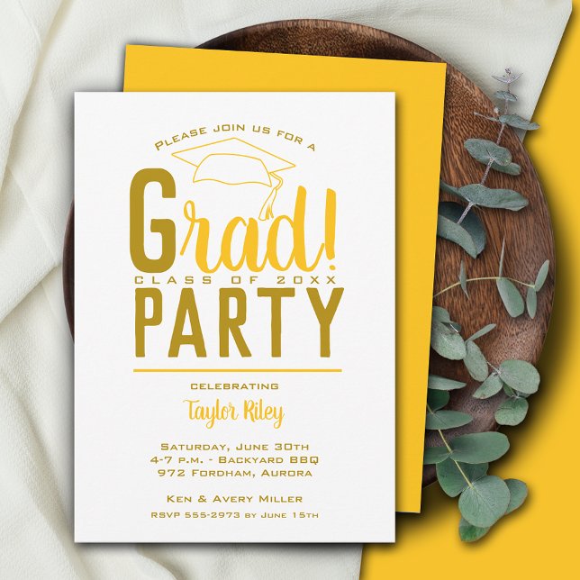 Invitación Partido de Graduación de Oro y Marrón (Subido por el creador)
