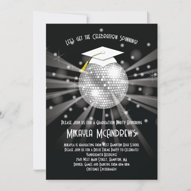 Invitación Partido de Graduación de Pelota Disco (Anverso)
