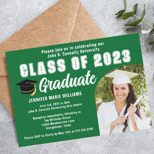 Invitación Partido de Graduación de Personalizado de Foto Gra