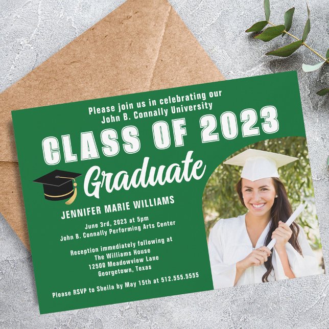 Invitación Partido de Graduación de Personalizado de Foto Gra (Subido por el creador)
