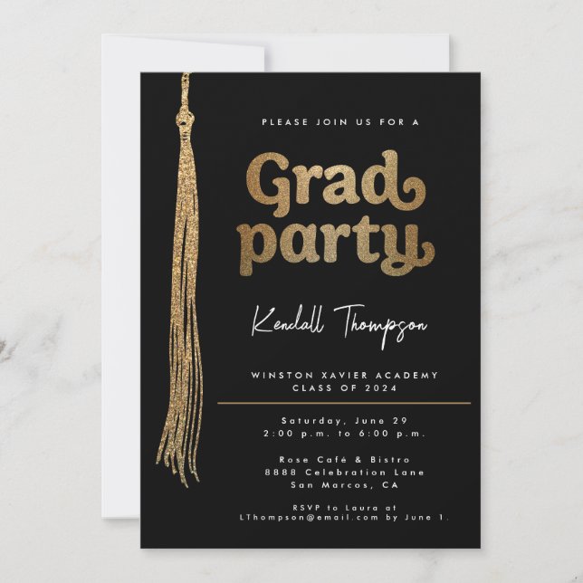 Invitación Partido de Graduación de Personalizado de Grado de (Anverso)