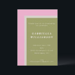 Invitación Partido de Graduación de Personalizado Geométrico<br><div class="desc">Invitación a la fiesta de graduación de Personalizado geométrico rosa y sabio</div>