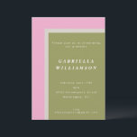 Invitación Partido de Graduación de Personalizado Geométrico<br><div class="desc">Invitación a la fiesta de graduación de Personalizado geométrico rosa y sabio</div>