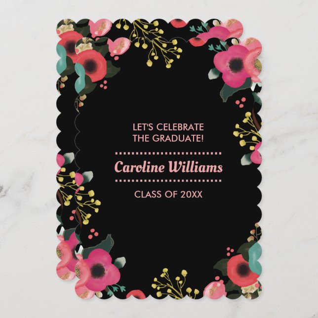 Invitación Partido de Graduación de Personalizados de Pintura (Anverso / Reverso)