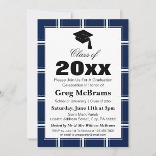 Invitación Partido de Graduación de Plata Azul Moderna