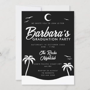 Invitación Partido de Graduación de Playa de Verano Blanco Ne