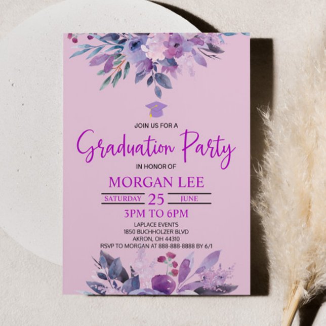 Invitación Partido de Graduación de Pluma Violeta Lilac Morad (Subido por el creador)