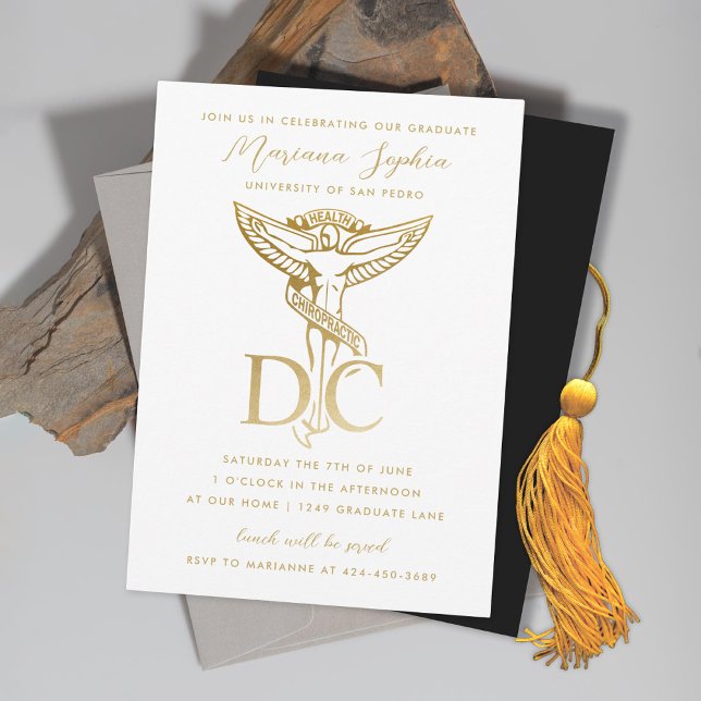 Invitación Partido de Graduación de Quiropráctica de Gold DC (Subido por el creador)