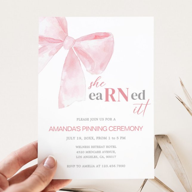Invitación Partido de Graduación de RN Pinning Médico de enfe (Medical Nurse RN Pinning Graduation Party)