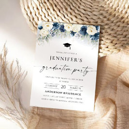 Invitación Partido de Graduación de Rosas Blancas y Azules de