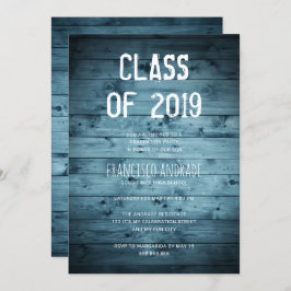 Invitación Partido de graduación de secundaria 2019 Rustic Bl
