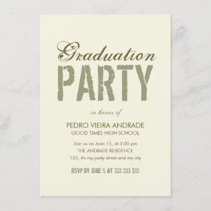 Invitación Partido de Graduación de Secundaria Foto Beige Ver