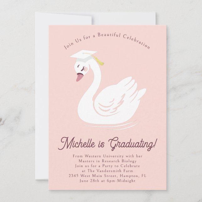 Invitación Partido de Graduación de Swan (Anverso)