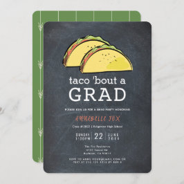 Invitación Partido de Graduación de Taco Bout GRAD Chalkboard