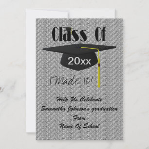 Invitación Partido De Graduación De Tassel Y Cap