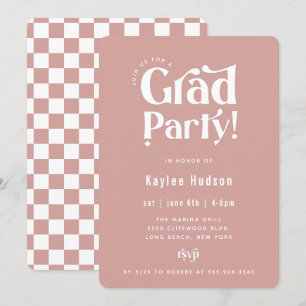 Invitación Partido de Graduación de Tipo Retro