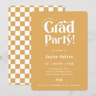 Invitación Partido de Graduación de Tipo Retro