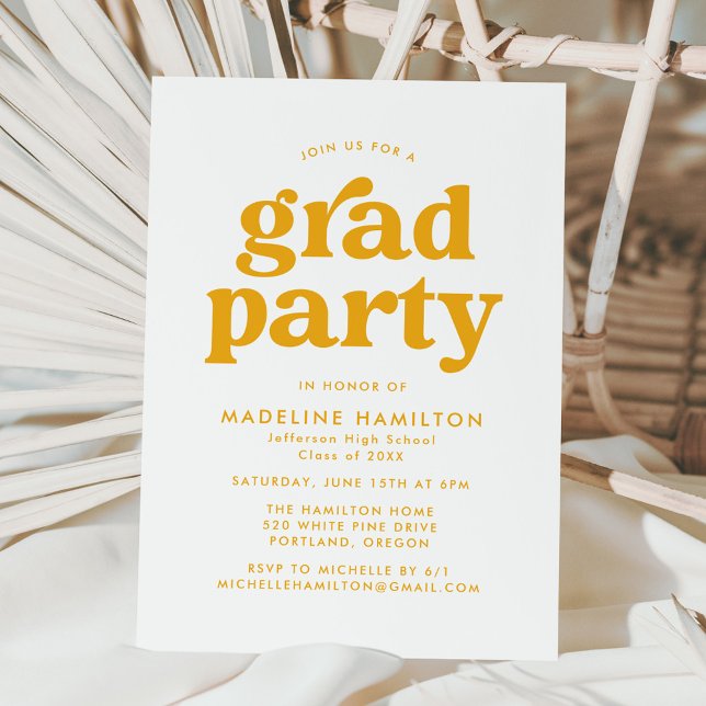 Invitación Partido de Graduación de Tipografía Amarilla Negri (Subido por el creador)