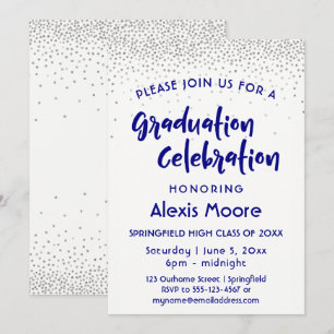 Invitación Partido de Graduación de Tipografía de Confetti y 