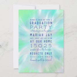 Invitación Partido de graduación de tipografía de tintes de t