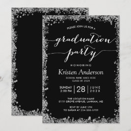 Invitación Partido de Graduación de Tipografía Purpurinas de