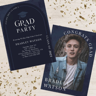 Invitación Partido de graduación de un chico de la marina mod