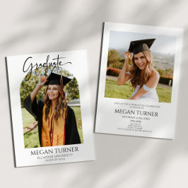Invitación Partido de Graduación del Arco de Foto Minimalista