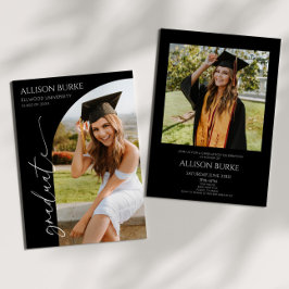 Invitación Partido de Graduación del Arco de Foto Minimalista