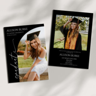 Invitación Partido de Graduación del Arco de Foto Minimalista