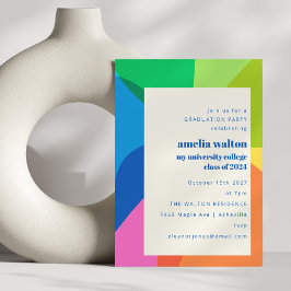 Invitación Partido de Graduación del Arcoiris Abstracto Negri