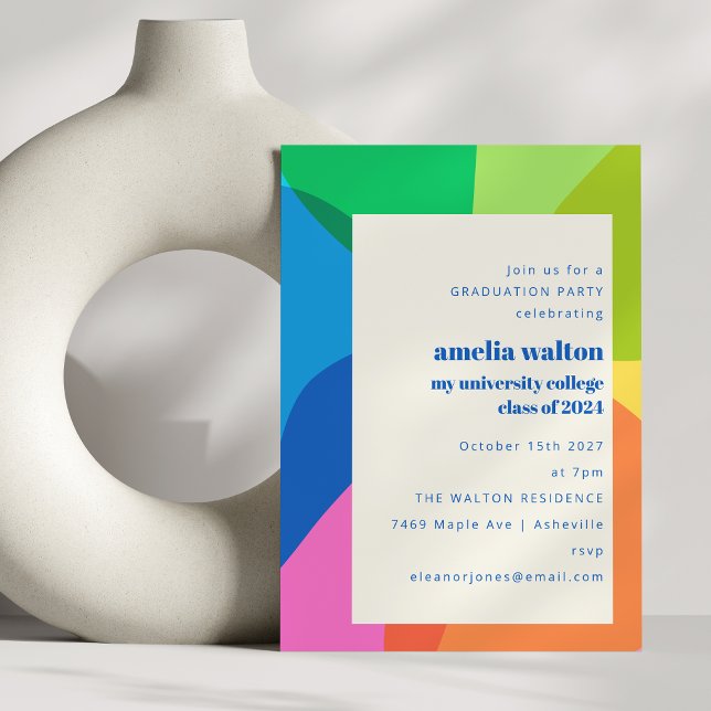 Invitación Partido de Graduación del Arcoiris Abstracto Negri (Subido por el creador)