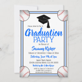 Invitación Partido de Graduación del Béisbol Azul y Negro