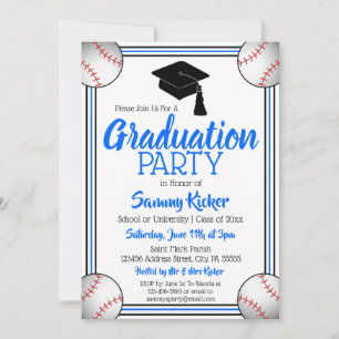 Invitación Partido de Graduación del Béisbol Azul y Negro