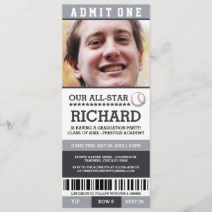 Invitación Partido de Graduación del Béisbol invita