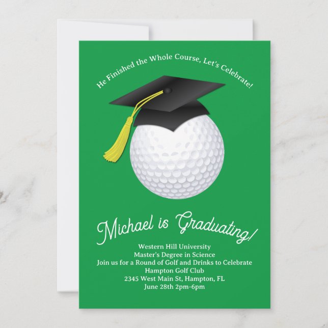 Invitación Partido de Graduación del Golf Ball