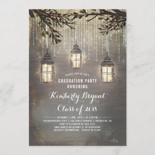 Invitación Partido de Graduación del Jardín de Farolitos Rúst