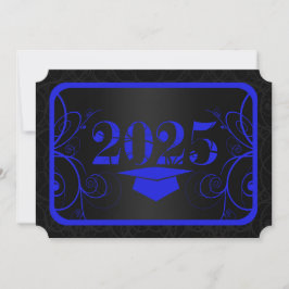 Invitación Partido de Graduación del Marco Azul y Negro