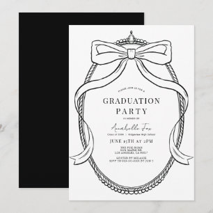 Invitación Partido de Graduación del Marco de Cinta de Cinta 
