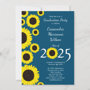 Invitación Partido de Graduación del País Sunflower Azul