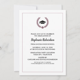 Invitación Partido de Graduación del Patrón Morado Floral