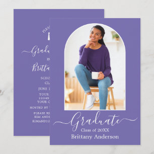 Invitación Partido de Graduación del Periwinkle del Arco Mode