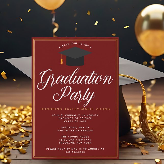 Invitación Partido de Graduación del Personalizado Maroon Gol (Subido por el creador)