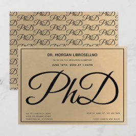 Invitación Partido de Graduación del PhD Negro Oro