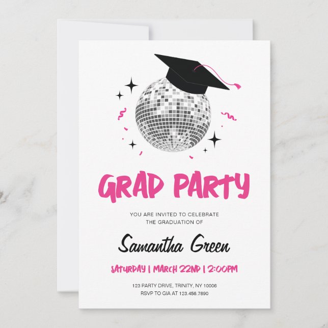 Invitación Partido de Graduación Disco (Anverso)