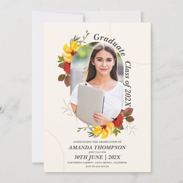 Invitación Partido de Graduación Elegante Grad 2025 (Anverso)