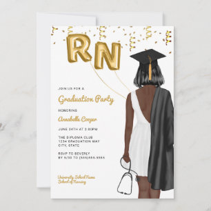 Invitación Partido de Graduación Escolar de Enfermería Retrat