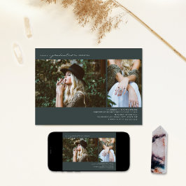 Invitación Partido de Graduación Esmeralda con Imagen de Line