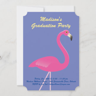 Invitación Partido de Graduación Flamingo - Púrpura