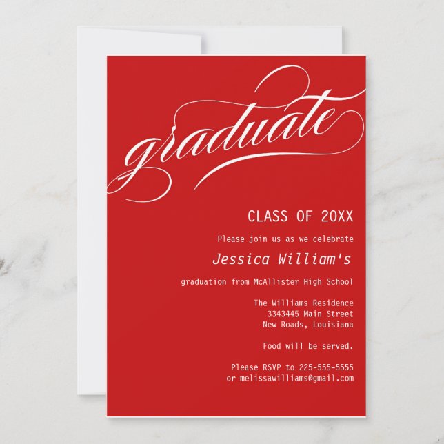 Invitación Partido de Graduación Formal (Anverso)