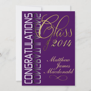 Invitación Partido de Graduación Formal de Reflexión Púrpura